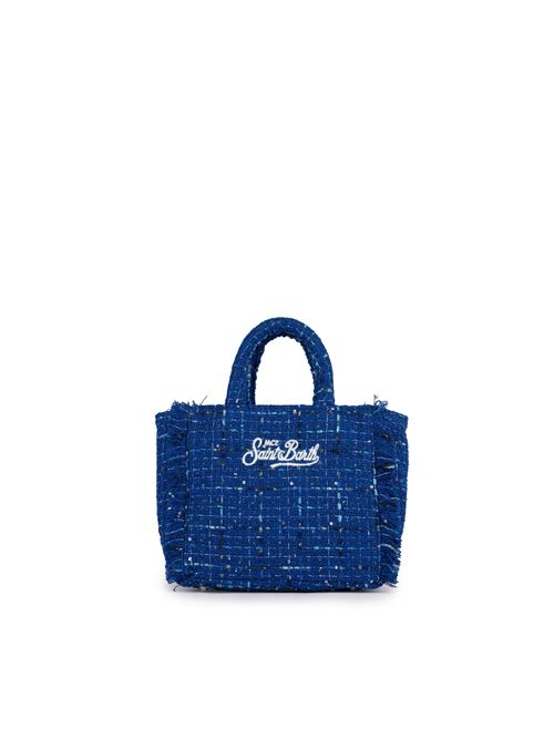 Borsa Vanity Mini in tweed blu Mc2 Saint Barth | VANITY MINI CLASSIC00231G TWEED 17 EMB